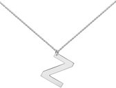 Heart to Get - Grote Letter Z -Ketting - Zilver