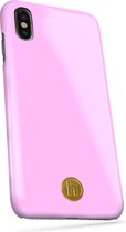 iPhone Xs/X, style hoesje magnetisch, zijde roze