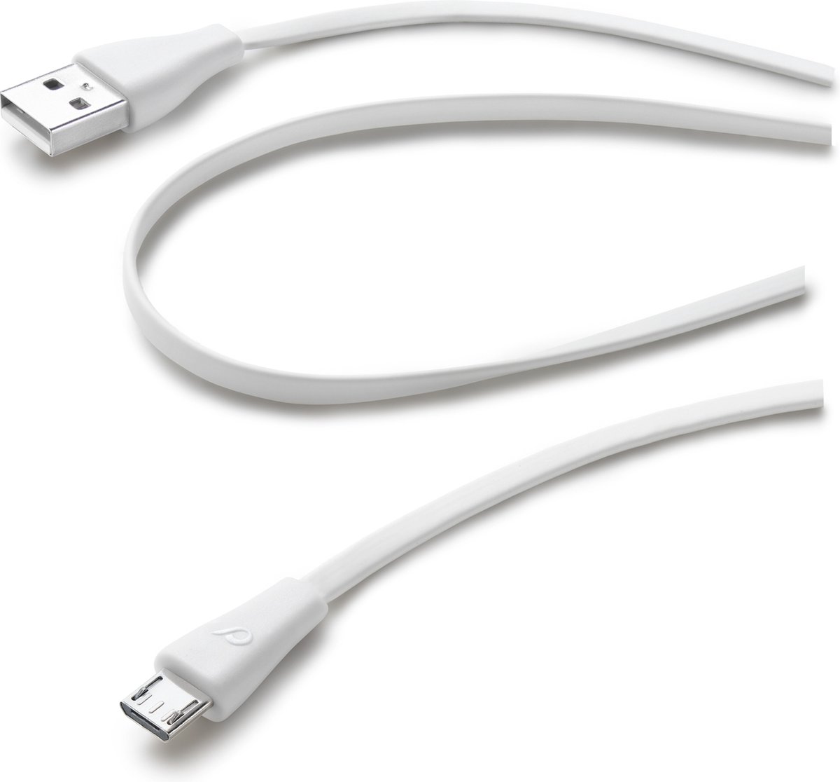 Cellular Line Data kabel, micro-usb flat, wit