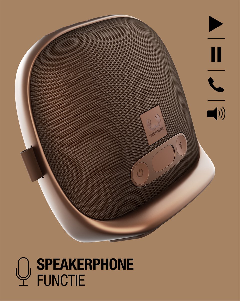 Fresh \'n Rebel Soul - Bluetooth speaker - Brave Bronze - Brons - Draadloze  speaker -... | bol