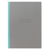 Letts of London Two Tone A5 2022 week to view agenda Grey/Teal
