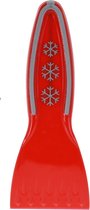 Rode ijskrabber / raamkrabber van kunststof 20 cm - Ruiten krabbers - Auto accessoires winter