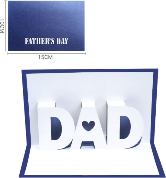 Houten wenskaart Vaderdag Papa ik hou van jou - Vaderdag - Houten