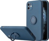 Apple iPhone 12 | 12 Pro Back Cover | Telefoonhoesje | Ring Houder | Blauw