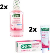 GUM SensiVital+ Voordeelverpakking - 2x Mondwater + 2x Tandpasta
