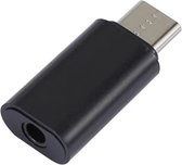 AUX naar Usb C - Zwart -  3.5mm Jack naar Usb C convertor - Verloop AUX maat Type C