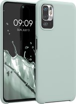 kwmobile telefoonhoesje voor Xiaomi Redmi Note 10 5G - Hoesje met siliconen coating - Smartphone case in cool mint