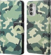 Book Case - Motorola Moto G51 Hoesje - Camouflage