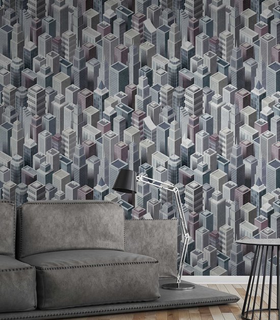 AS Creation Metropolitan Stories "The Wall" - PAPIER PEINT PHOTO 3D GRATTE-CIEL - 1,59 x 2,80 mètres - motif reproductible