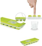 ijsblokjes maker met deksel - Paars - BPA vrij en met silicone bodem om de ijsblokjes zonder enige moeite uit de ijsblokjesvorm te krijgen