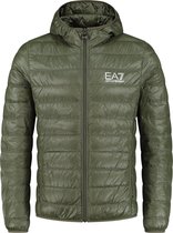 EA7 Train Core ID Down Light Hoodie Donsjas Heren Jas - Mannen - groen