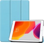 iPad (2021/2020/2019) Hoes - iPad 10.2 inch 9e/8e en 7e generatie hoes - Tri-fold bookcase - Licht Blauw