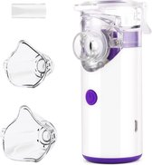 Inhalatieapparaat - Draagbare Vernevelaarset Inhalator - Vernevelaar met Mondstuk en Masker - Effectief voor Luchtwegaandoeningen - Herbruikbare Inhaleermachine - Roze