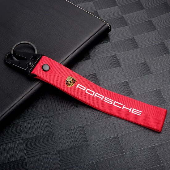 Porte-clés de Luxe Porsche - Porte-clés Porsche Red Edition - Porte-clés en  nylon