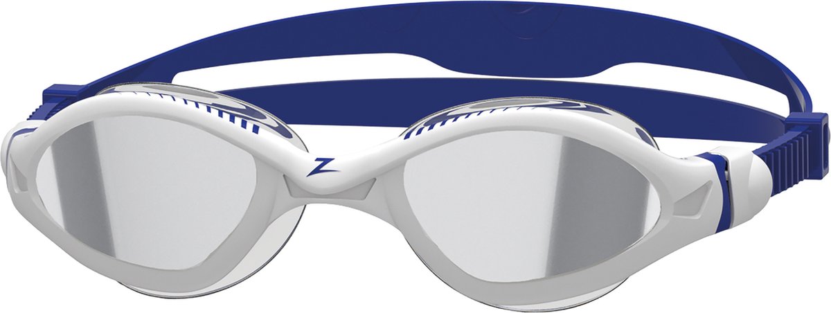 Zoggs Tiger Lsr+ Zwembril Met Spiegelende Rook Wit,Blauw Small
