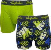 2 stuks Australian Boxershort - Katoen - Blauw/ Marineblauw Maat M