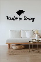 BT Home - Winter is Coming muurdecoratie - Wanddecoratie - Zwart - Houten art - Muurdecoratie - Line art - Wall art - Wandborden - Bohemian - kerst - kerstcadeau - wandecoratie woo