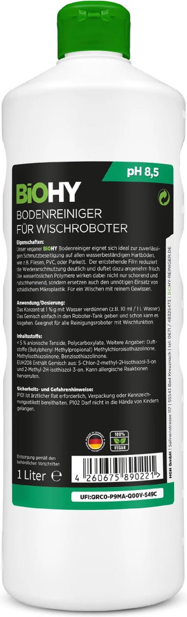 Geconcentreerde Vloerreiniger voor Dweilrobots met Doseerknop (0,5L) – foto 4