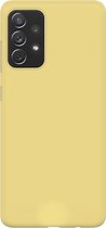 Ceezs Pantone siliconen hoesje geschikt voor Samsung Galaxy A52 - silicone Back cover in een unieke pantone kleur - geel
