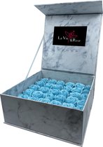 Unieke flowerbox Wit/Blauw met een video naar keuze inclusief longlife rozen - Cadeau voor Valentijn - Valentijn Cadeautje Voor Haar - Valentijn Cadeautje Voor Hem
