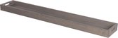 Oneiro’s Luxe Dienblad LEO Grijs - 118x18x4.8 cm - woondecoratie - metaal - zwart - hout - woonaccessoires - dienbladen – tafelaccessoires – serveerbladen – presenteerbladen