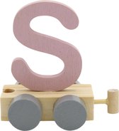 Lettertrein S roze | * totale trein pas vanaf 3, diverse, wagonnetjes bestellen aub