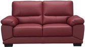 2-zitsbank - Leder en rood imitatie - NEWTON