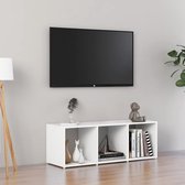 Decoways - Tv-meubel 107x35x37 cm spaanplaat wit