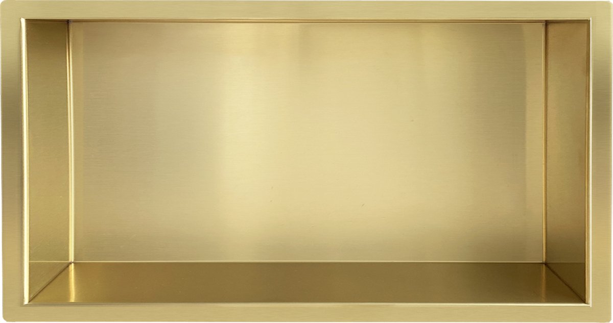 Klea Inbouwnis 30x60x10cm Geborsteld Messing