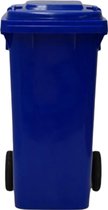 240 liter blauw  Kunststof Kliko Afval Rolcontainer container -
