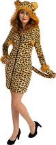 FUNIDELIA Luipaard Kostuum voor Vrouwen - Dieren Kostuum - Maat: L - Bruin