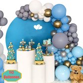 Ballon Baloba® Arc bleu clair, Grijs, Wit, or, Blauw et Ballons d' argent - Fête Decoration Pack - Anniversaire de mariage Décoration - 110 Ballons