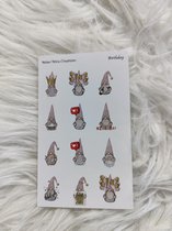 Mimi Mira Creations Planner Stickers Gnomes Birthday