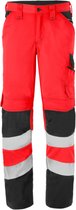 Havep broek 80228 high visibility fluorrood/grijs