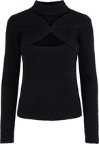 Pieces PCNAIA LS KNIT D2D BC Dames Trui Black  - Maat  M