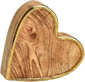 Love - Liefde - Valentijn - Hart - Mangohouten hart 10 x 10 cm