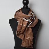 Yoonz - Sjaal Winter - Zebra / Panter Met Bies - Bruin