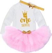 Verjaardag, one, onederful, tutu. verjaardagset, eerste verjaardag, set Layla (mt 80)