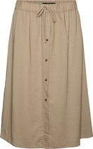 Vero Moda VMLUBI LINEN CALF SKIRT WVN GA Dames Rok - Maat XS