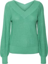 Vero Moda VMNEWLEXSUN LS DOUBLE V-NECK BLOUSE GA Dames Trui - Maat M