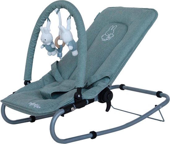 Prénatal Wipstoel Nijntje Luxe - Wipstoeltjes voor Baby - Schommelstoel / Baby Swing - Verstelbaar en Comfortabel - Baby Accessoires - Groen