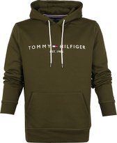 Tommy Hilfiger - Hoodie Core Olijfgroen - 3XL - Regular-fit