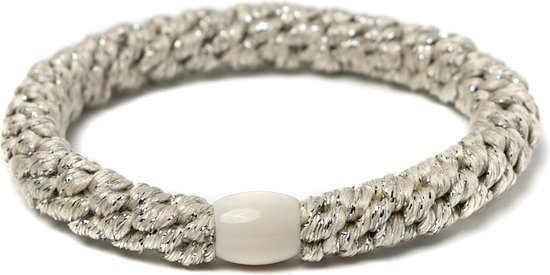 Banditz Haarelastiekje en armbandje 2-in-1 ivory glitter  | DEZELFDE DAG VERZONDEN (vóór 15.00u besteld)