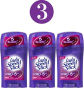 Lady Speed Stick Pro 5 in 1 Deodorant -  Anti Transpirant - Anti Witte Strepen - Deodorant Vrouw Voordeelverpakking - 3 Stuks -