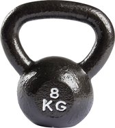VirtuFit Gietijzeren Kettlebell Pro - Gewichten - 8 kg - Zwart - Kettle Bell