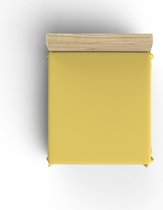Jersey hoeslaken - geel - 100x220 cm - stretch - 100% katoen
