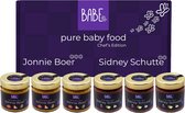 Babe Chef's Edition - Jonnie Boer- Sidney Schutte - biologische culinaire babyhapjes vanaf 8 tot 36 maanden - 6x200 gram babyvoeding- Winnaar Baby Innovation Award 2022 – Beste babyvoeding 2022