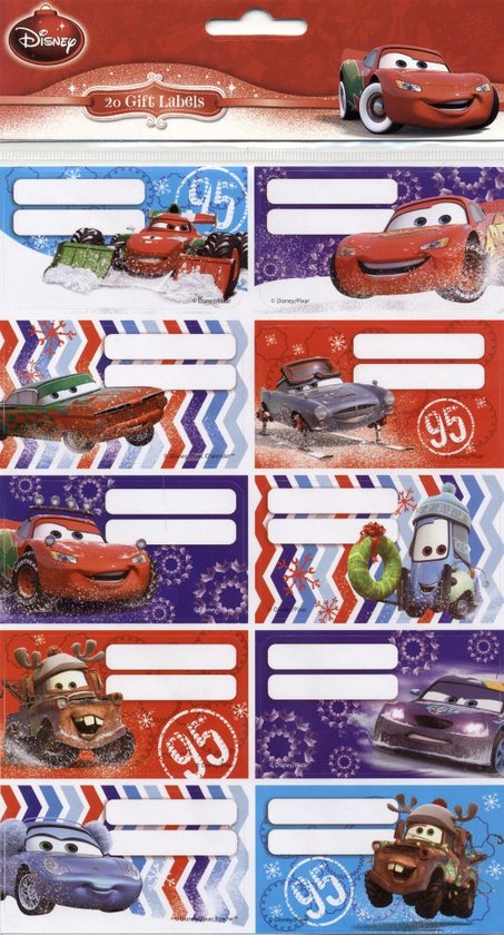 Disney - Cars Naam Labels Etiketten - 40 stuks | bol