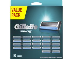 Product afbeelding van Gillette Mach3 scheermesjes - 22 stuks