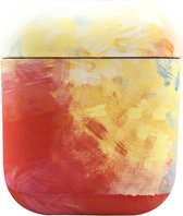 Aquarel AirPods Case kleurrijke hardcase voor AirPods 2 / AirPods 1 - Geel